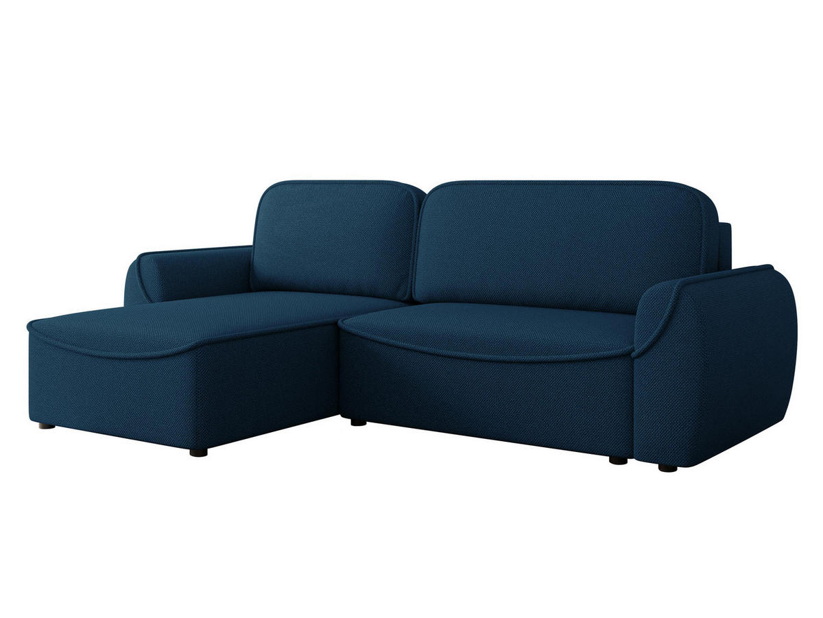 ECKSOFA Loom - Schwarz/Dunkelblau, Holz/Kunststoff (261/175cm) - MIRJAN24