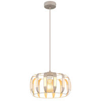 PENDELLEUCHTE ARLEN Metall weiß matt, 1x E27, höhenverstellbar - Weiß, Glas (35/35/120cm) - Globo Lighting