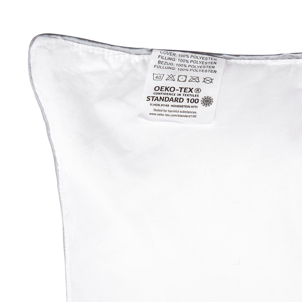 Kissen 2er-Set Weiß 50/60 cm Pelister - Weiß, Naturmaterialen (60/50cm) - Beliani