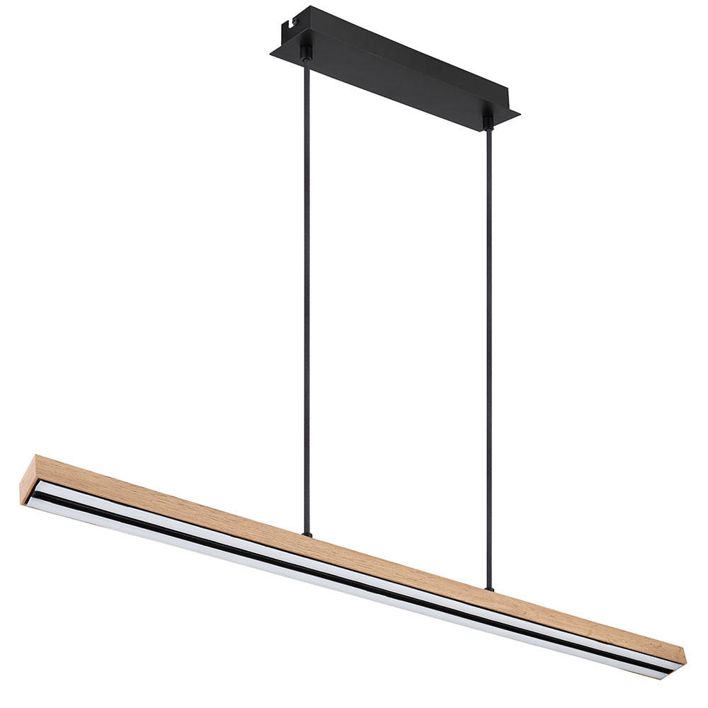 LED HÄNGELEUCHTE Doro Holzoptik Braun - Braun, Metall (101/7.5/120cm) - Globo Lighting