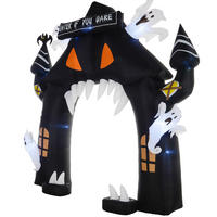 HALLOWEEN-DEKORATION Schwarz 300.0/76.0/300.0cm - Schwarz, Textil (76/300/300cm)