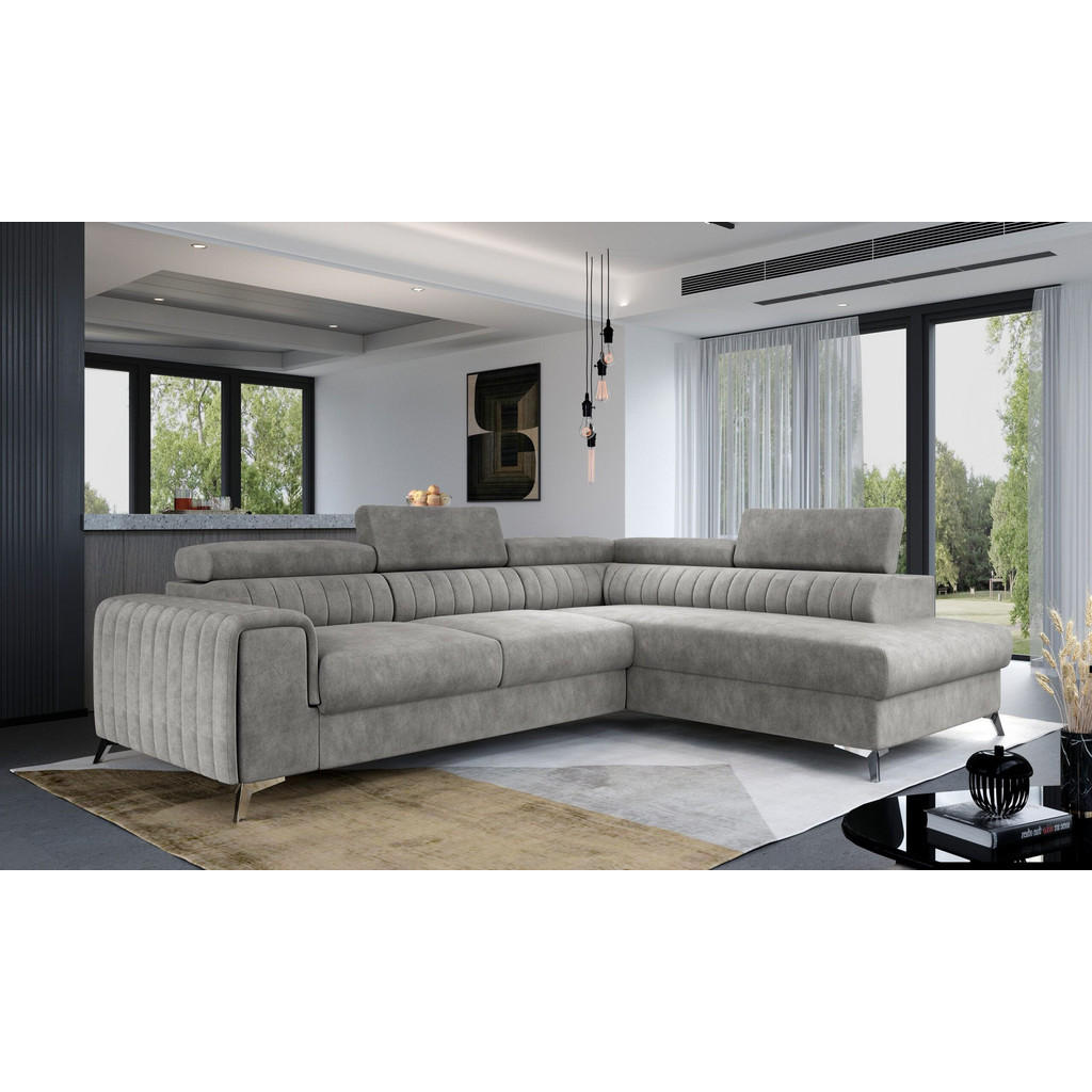 Thumbnail - Möblo Ecksofa, Dunkelgrau, Grau, Textil, 4-Sitzer, L-Form, 275x205 cm, Wohnzimmer, Sofas & Couches, Wohnlandschaften, Ec...