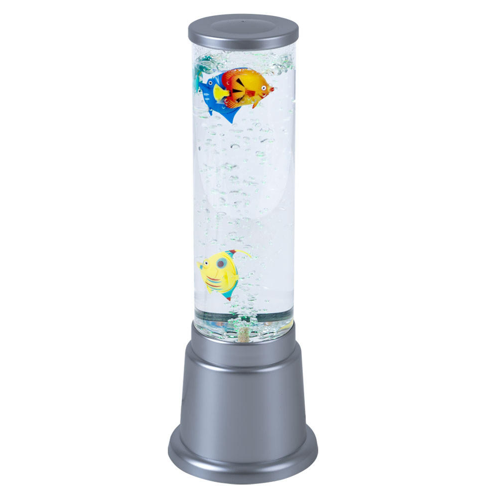 LED DEKOLEUCHTE Wassersäule Silber mit Farbwechsel - Silberfarben, Kunststoff (12.5/12.5/36cm)