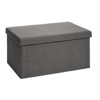SITZBANK 76/38/38 cm, faltbar, Dunkelgrau - Dunkelgrau, Kunststoff (38/38/76cm) - Laleni