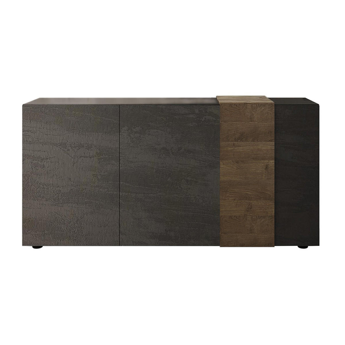 BUFFET 3 Türen Pluton - L181 cm - Nussbaumfarben, Holzwerkstoff (44/84/6cm) - Calicosy