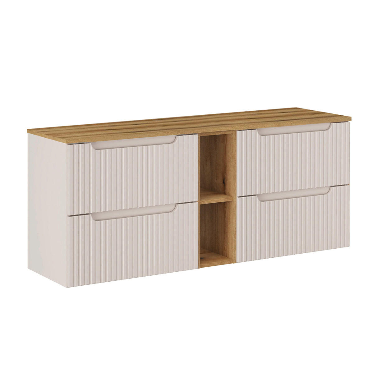 Petits-meubles SKŘÍŇKA POD UMYVADLO 140.4cm Riva Kašmír a dřevo