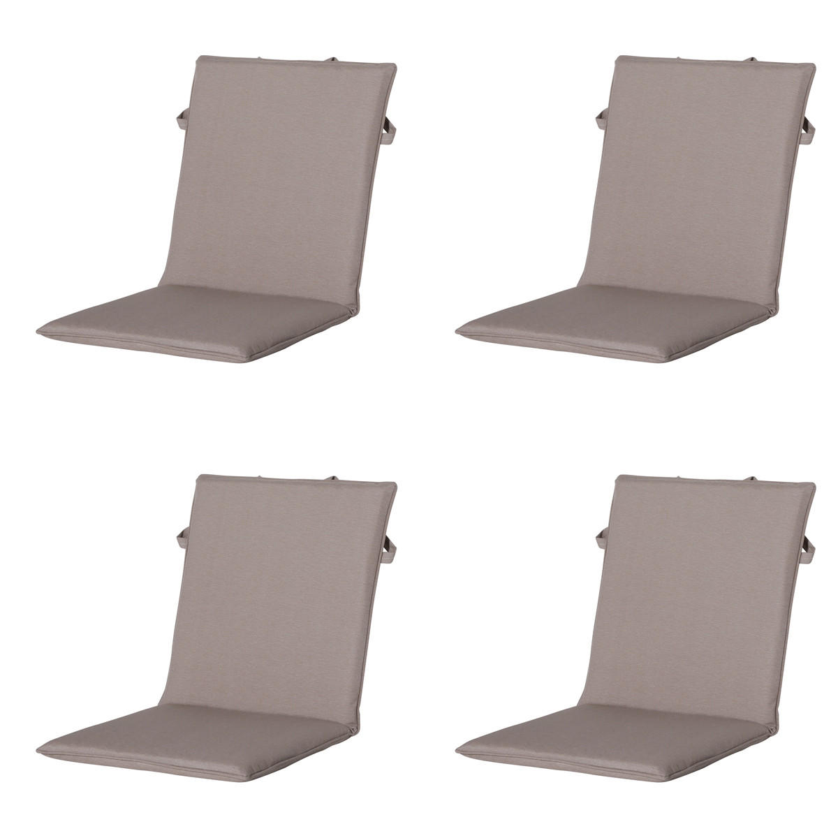 GARTENSTUHLKISSEN Panama 97/49 cm 4er-Set - Taupe, Textil (49/6/97cm) - Madison