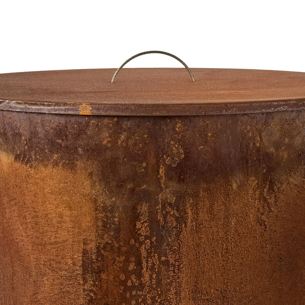 FEUERTONNE - Braun, Metall (49.5/45/49.5cm) - Relaxdays