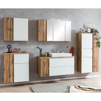 BADMÖBEL-SET 5-TLG. Vasto-03 - Weiß, Holzwerkstoff (265/200/47cm) - Lomado