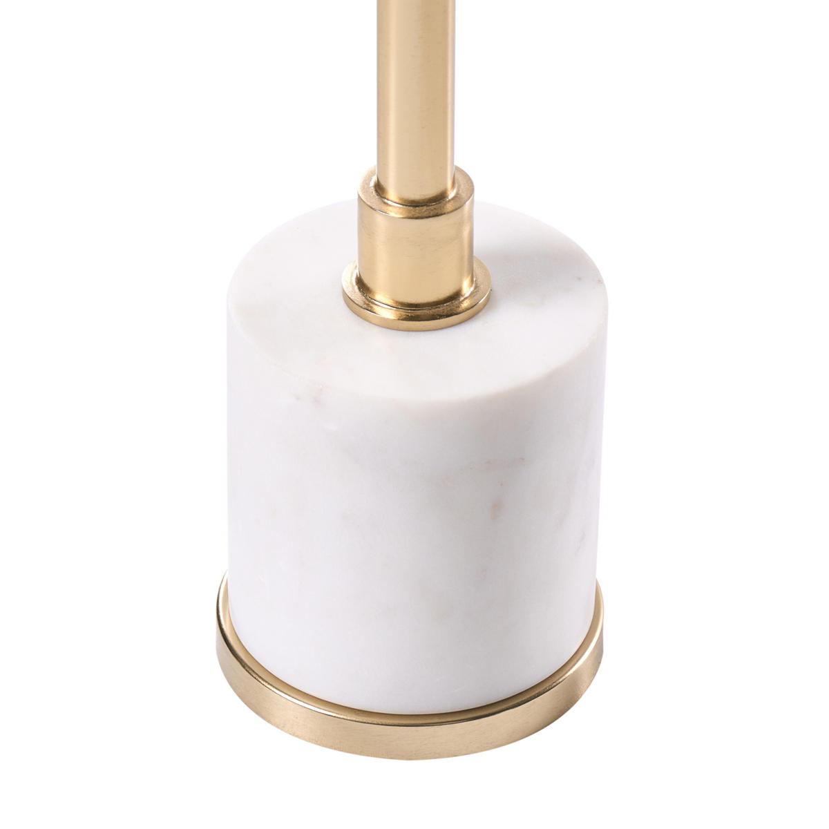 BEISTELLTISCH Metall Weißer Marmor Camelo - Goldfarben, Metall (36/36/53cm) - Beliani