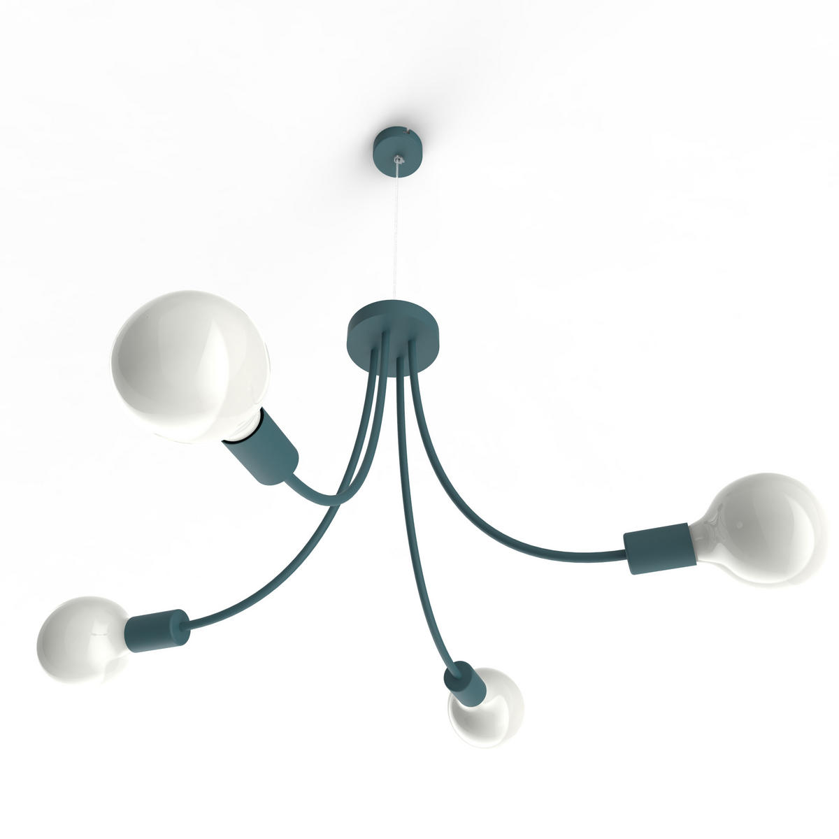 HÄNGELEUCHTE - Blau, Metall (60/60/40cm) - Lumicom