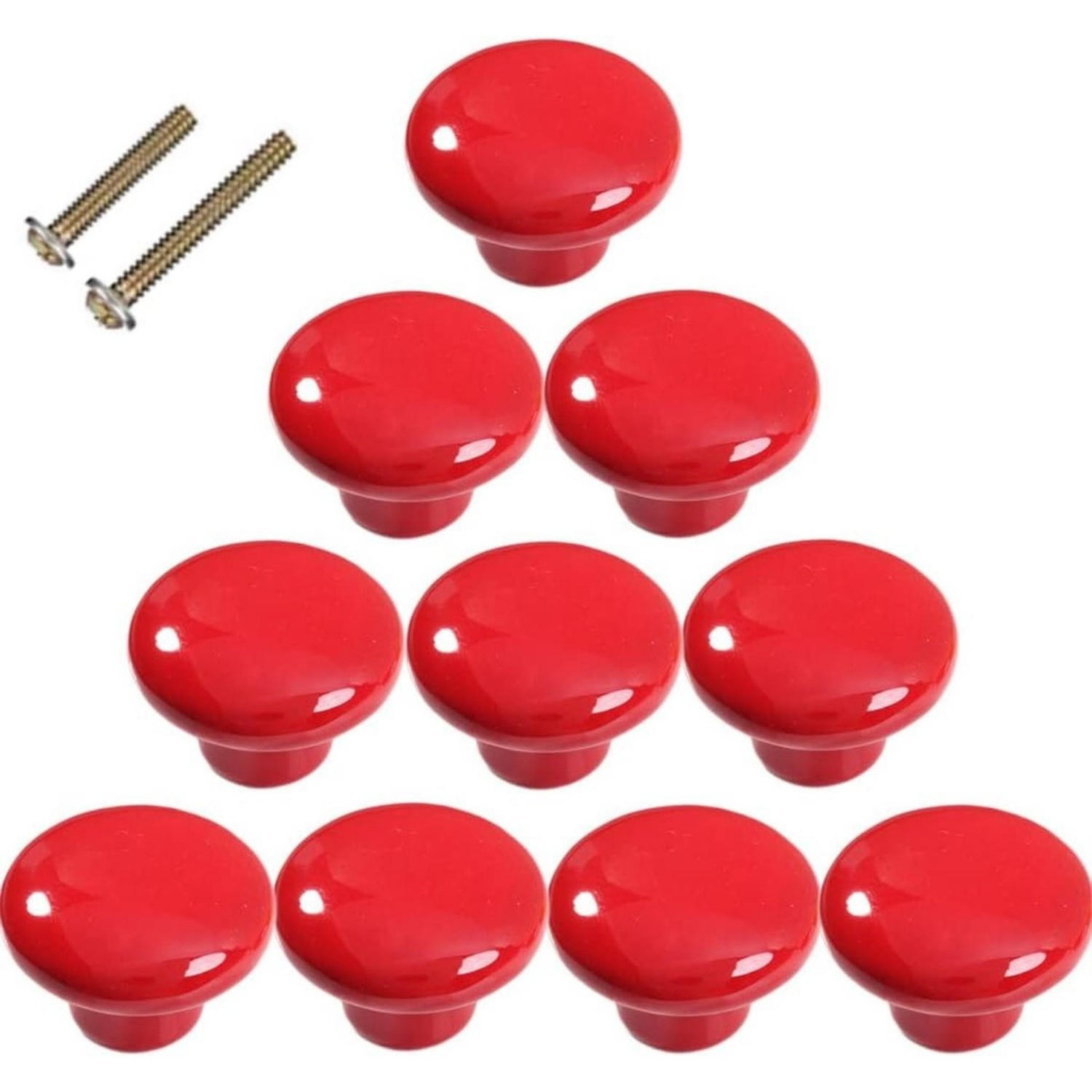 Mcboson Keramikknauf Rot 3.2x1x3.2 cm