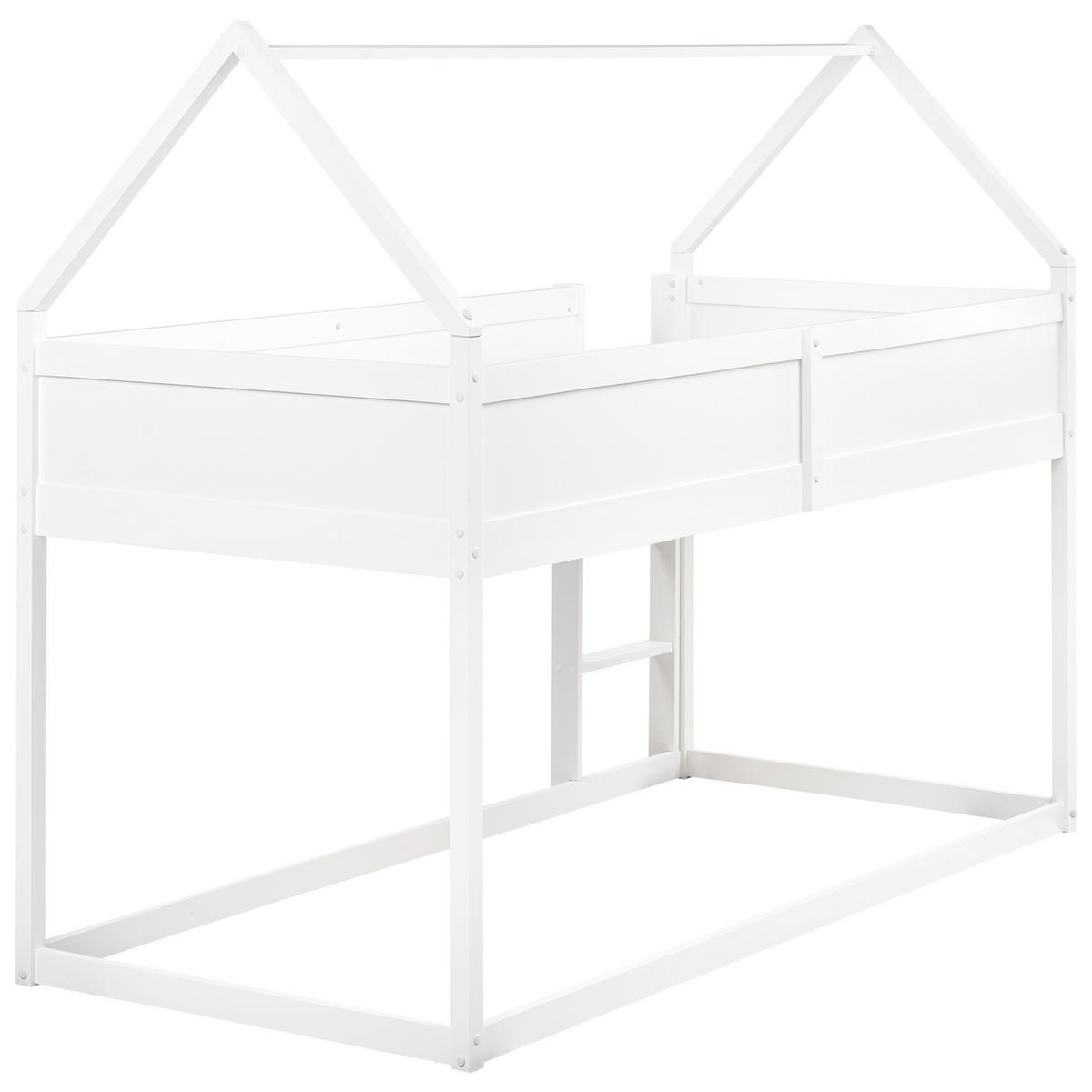POLVISOKA POSTELJA 90x200 cm bela Dienne - bela, les (90/200cm) - Beliani
