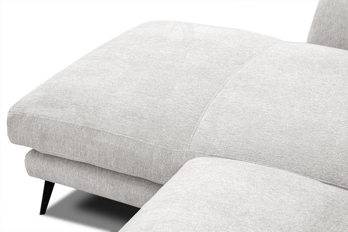 ECKSOFA WINTER 4-Sitzer, weiß - Schwarz/Weiß, Holzwerkstoff/Textil (158/269cm) - Courtois Laville