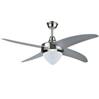 LED DECKENLEUCHTE Ventilator Silber - Silberfarben, Glas (106/106/39cm)