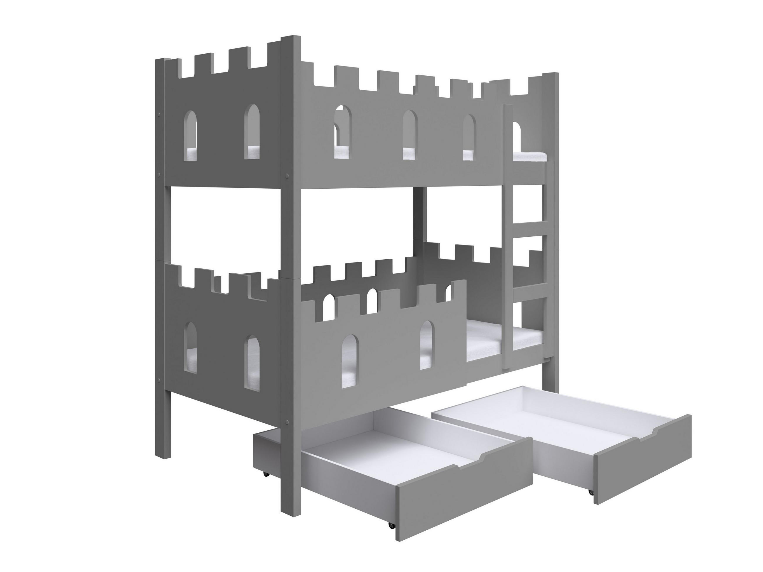 VYSOKÁ Postel AVALON 75x180 s úložným prostorem, Šedá - šedá, dřevo (75/180cm) - MASSENO