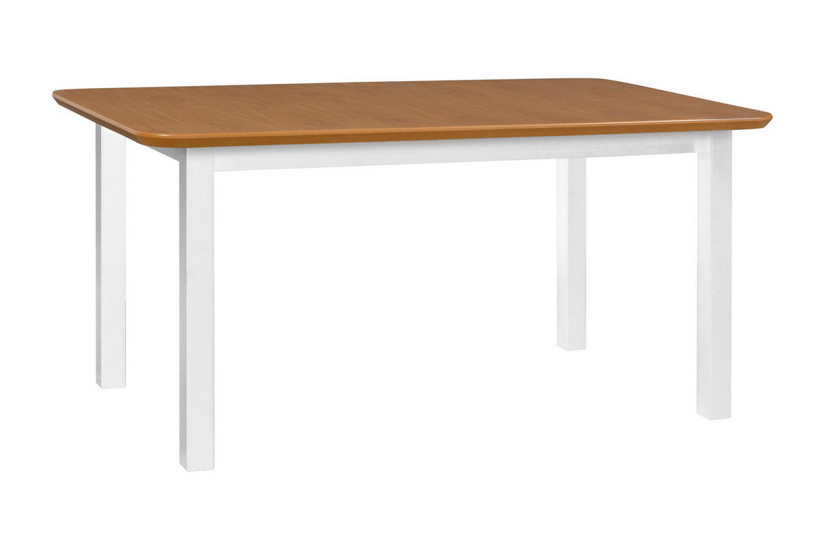 ESSTISCH Wenus 2 S, 140-180/80 cm - Wildeiche/Weiß, Holz (80/140/76cm) - Leaf Design