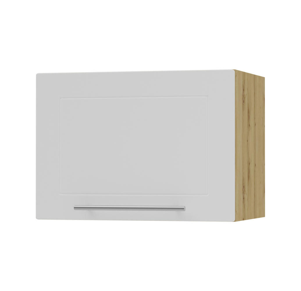 Feldmann-Wohnen Klapphängeschrank Weiß, Eiche Artisan 50x36x32.5 cm