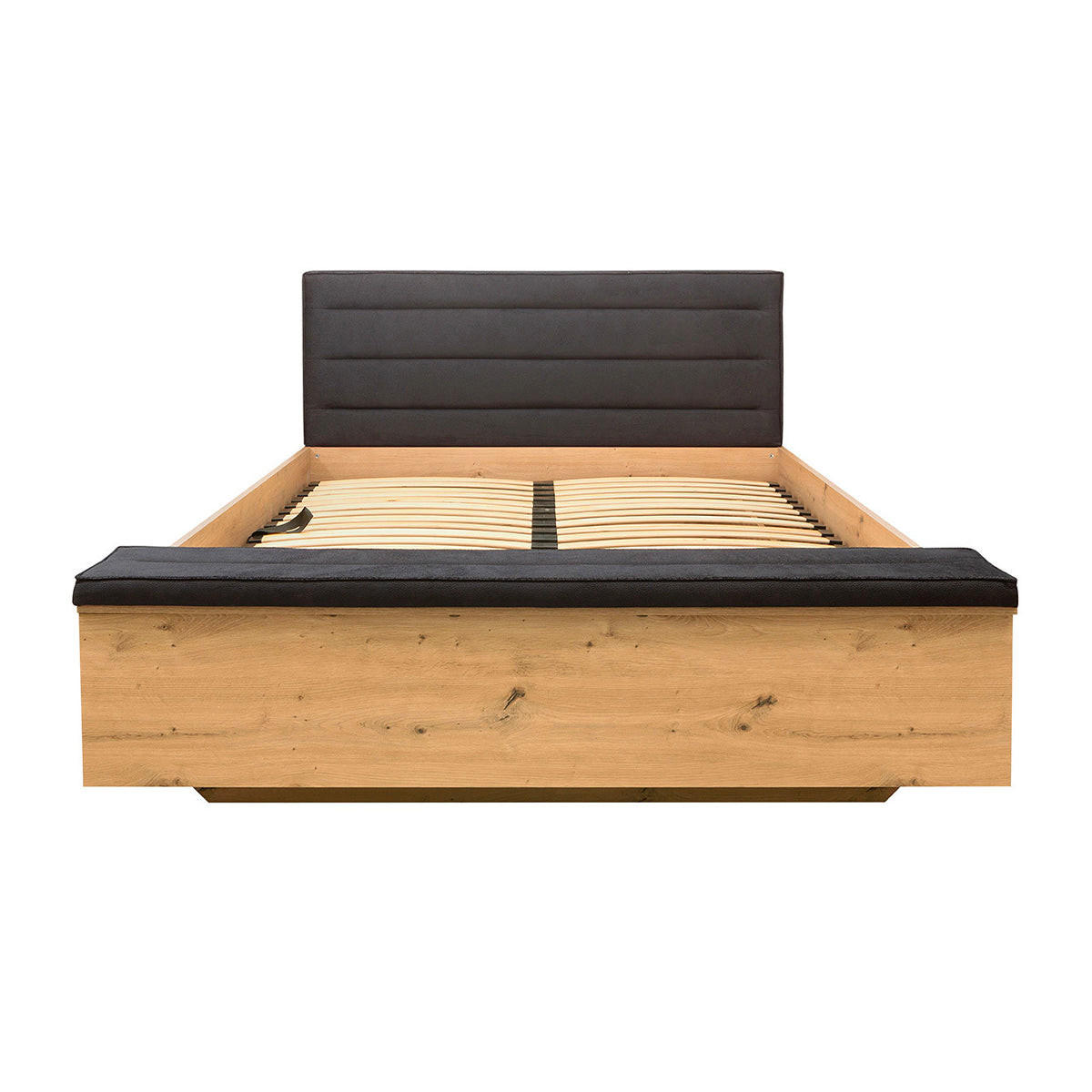 BOXSPRING POSTELJA 160/200 Glenn Les in črna barva - črna, leseni material (160/200cm) - Petits-meubles