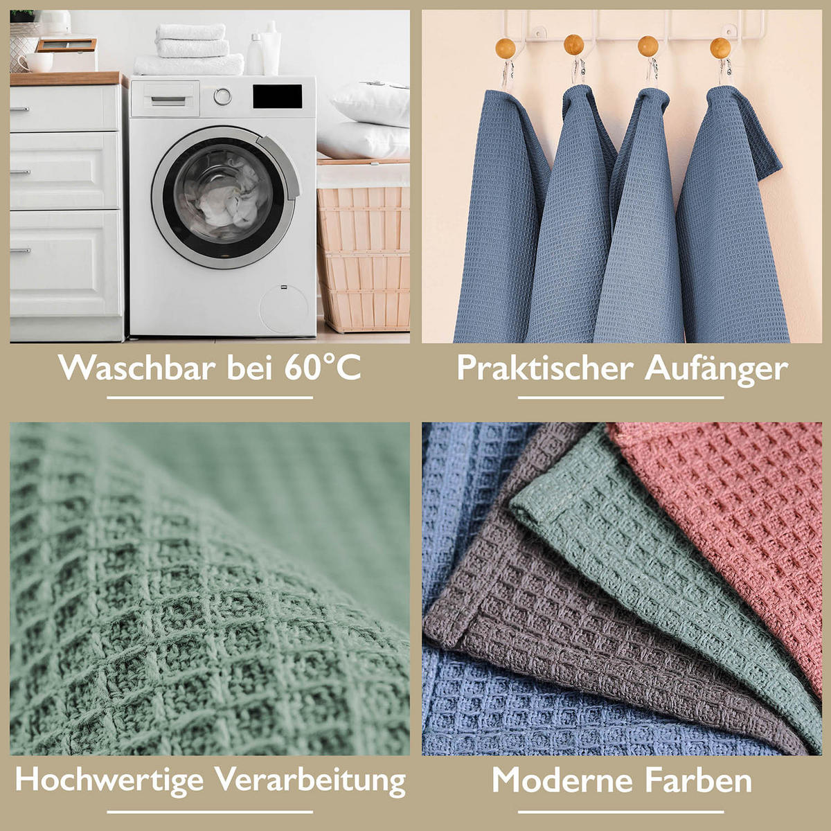 GESCHIRRTÜCHER Frigg 10er-Set, 30/30 cm, Blau - Blau, Textil (30/30cm) - Blumtal