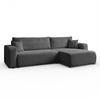 ECKSOFA Gepolstertes PRESTIGE XL mit Schlaffunktion und Bettkasten, Poso 60 - Grau, Textil (277/143cm) - Lookway