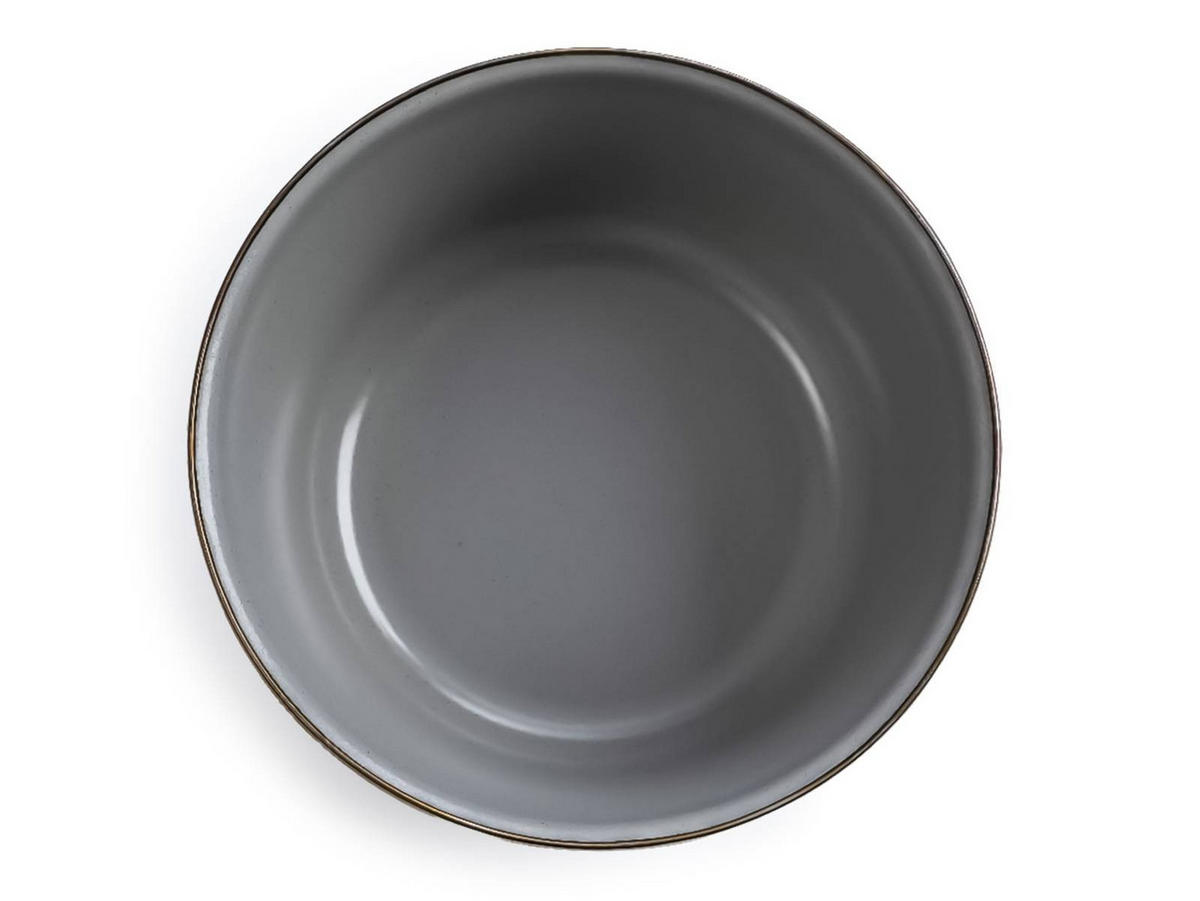 RÜHRSCHÜSSEL Emaille 2er Set Mixing Bowl slate grey - Grau, Metall (26/15cm) - BAREBONES