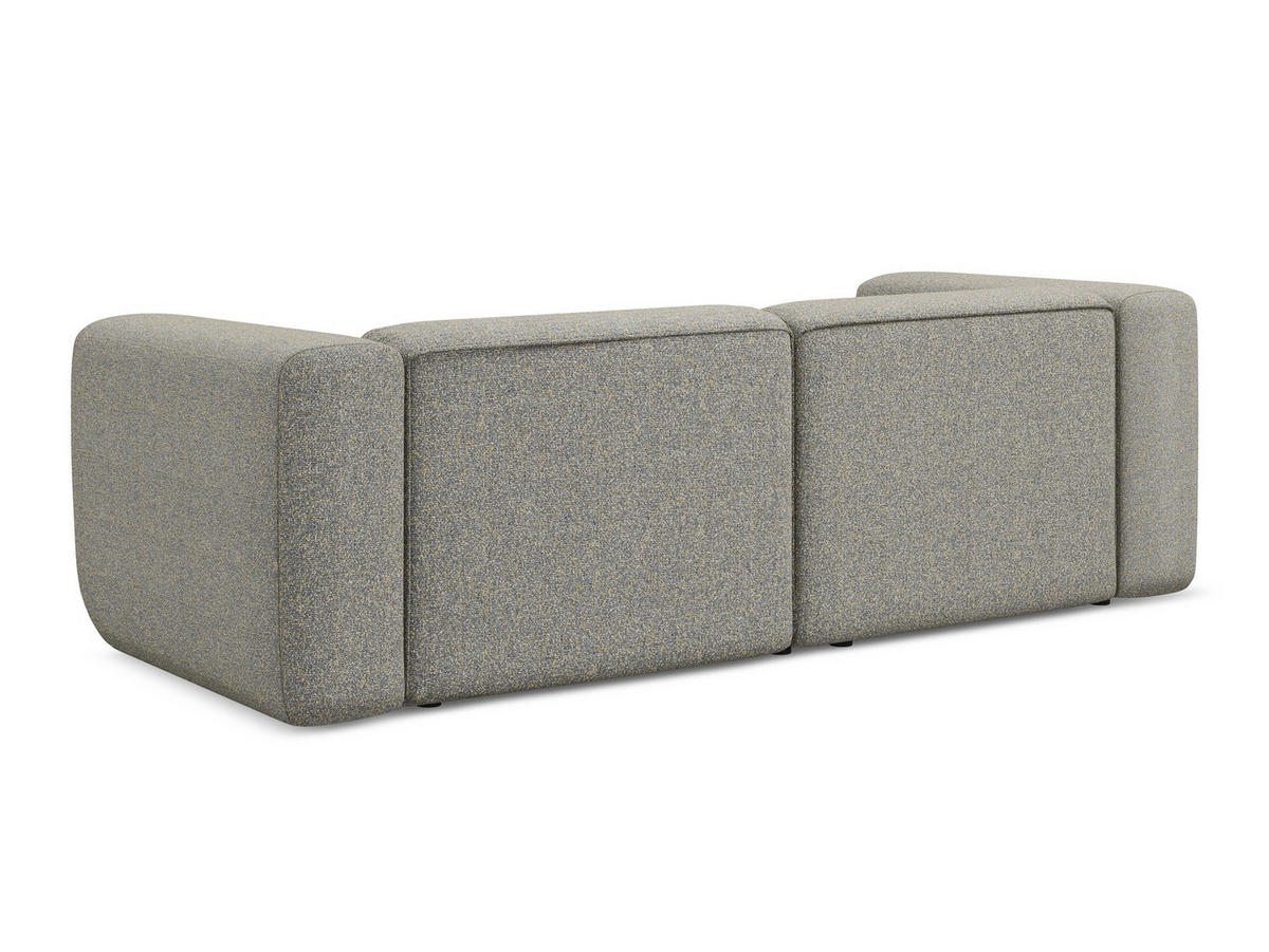3-SITZER SOFA Strukturstoff Stoff Beige - Beige/Schwarz, Kunststoff/Textil (228/70/89cm) - Makamii
