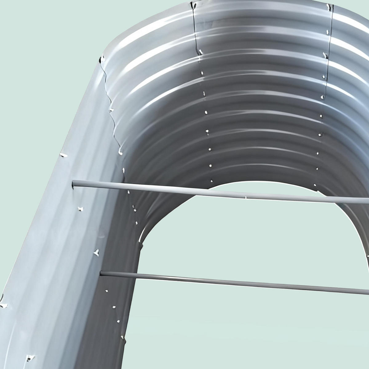 HOCHBEET - Grau, Metall (80/160/80cm) - Relaxdays