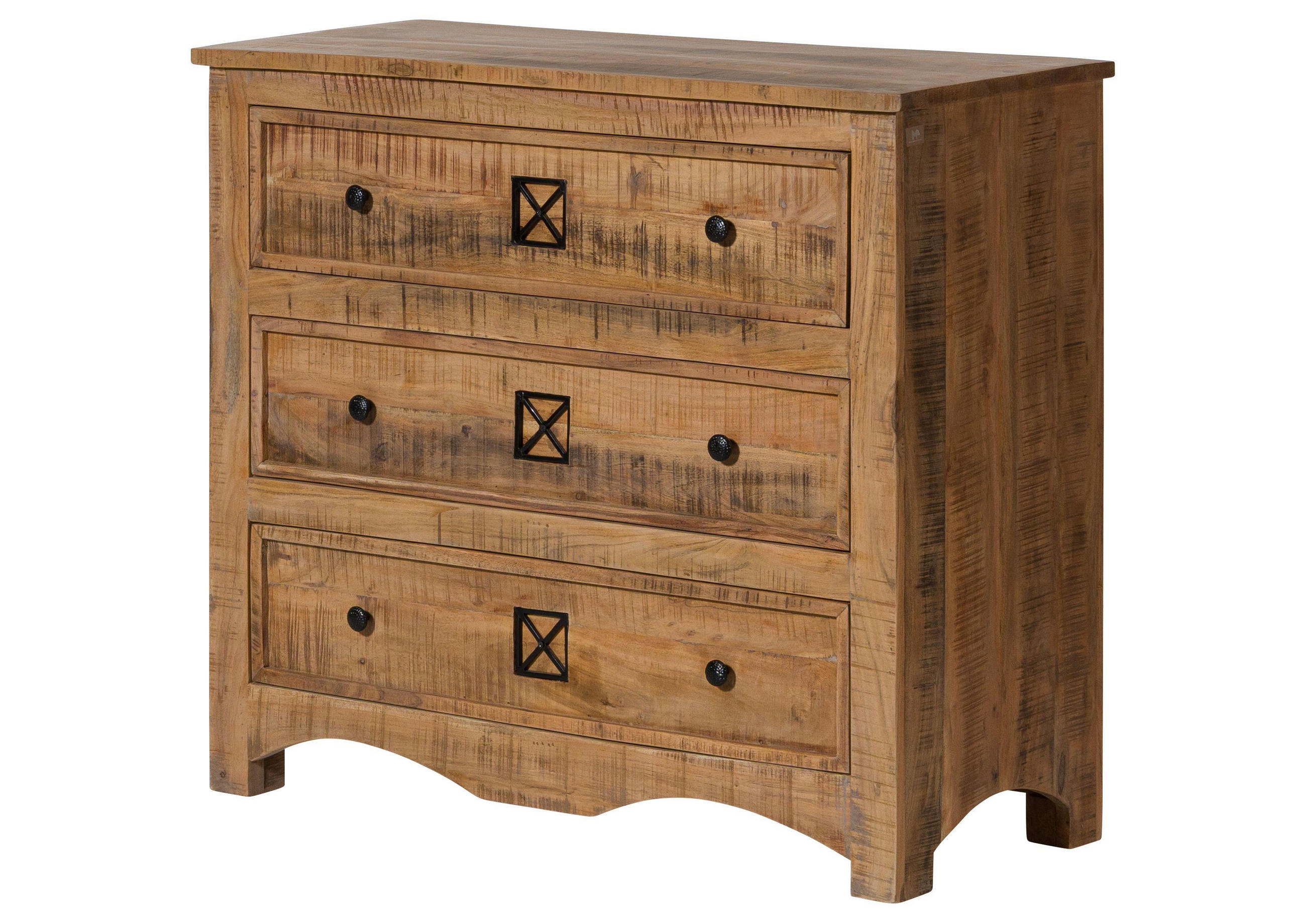 KOMMODE Akazie 100x42x88 natur versiegelt NATURE OF SPIRIT #249 - Naturfarben, Holz (100/88/42cm) - Massivmoebel24