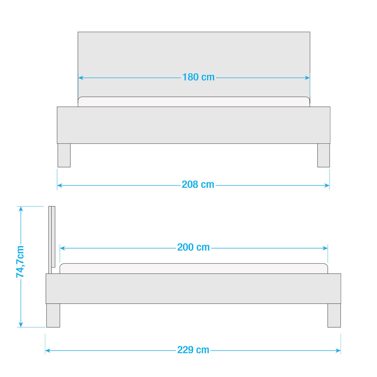BETT - Massivholz - Kernbuche, Holz (180/200cm) - home24
