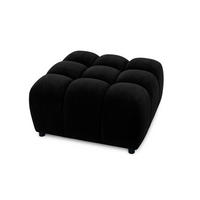 HOCKER, Modulhocker Bolla, stoff Bluvel, Schwarz - Schwarz, Holz (96/42/96cm) - Kaiser Möbel