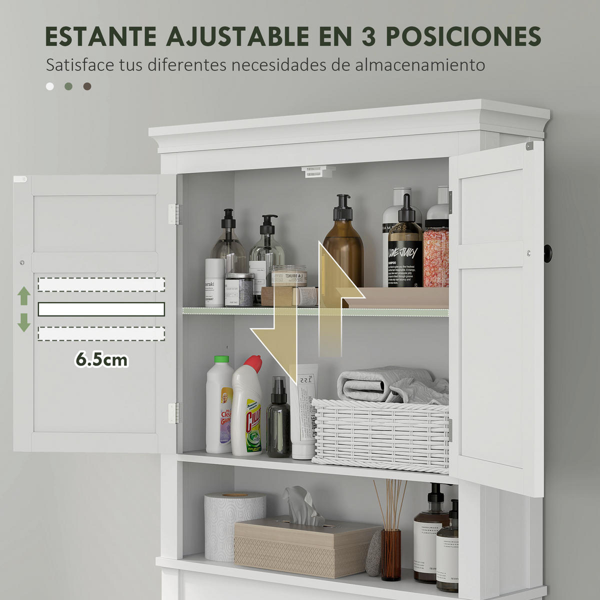 HÄNGESCHRANK Weiß 1 Stück - Weiß, Kunststoff (70/175/20cm) - GiPP