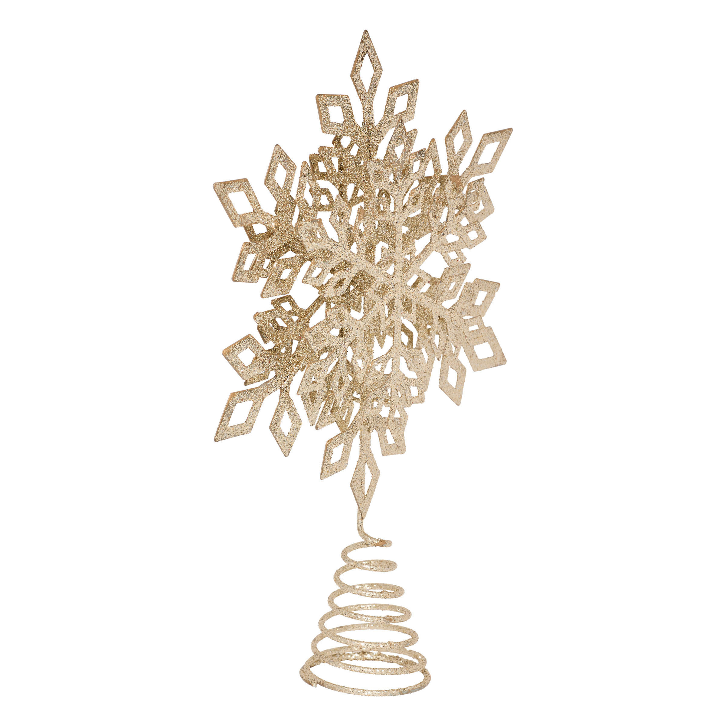 CHRISTBAUMSPITZE Schneeflocke 20 cm - Goldfarben, Kunststoff (30cm) - Atmosphera Createur d´interieur