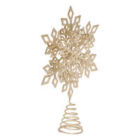 CHRISTBAUMSPITZE Schneeflocke 20 cm - Goldfarben, Kunststoff (30cm) - Atmosphera Createur d´interieur