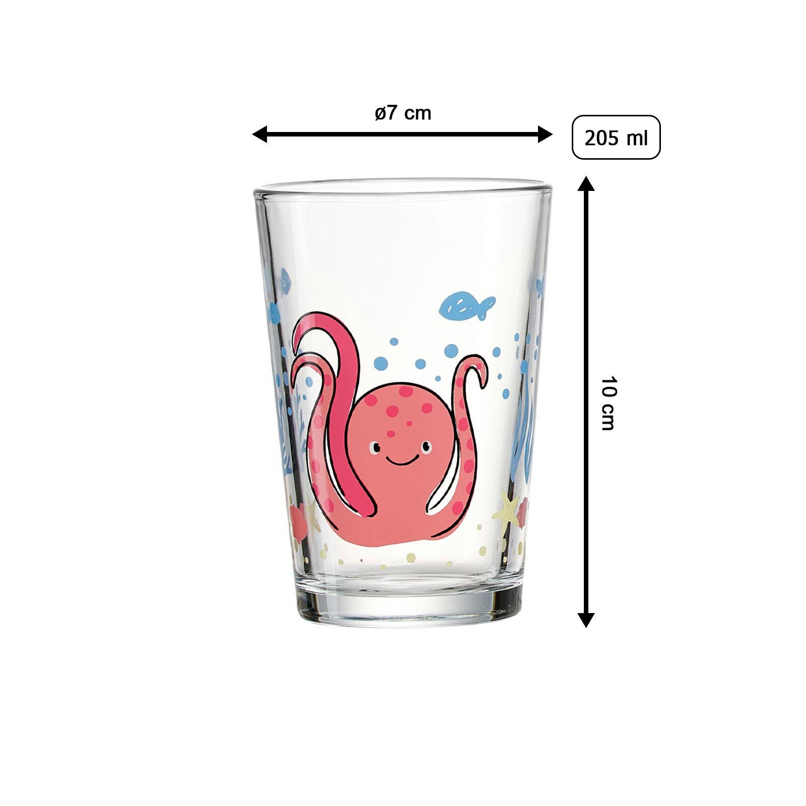 KINDERGLÄSER Tiere & Berufe bunt 205 ml 24er Set - Multicolor, Glas (0.205L) - Ritzenhoff Breker