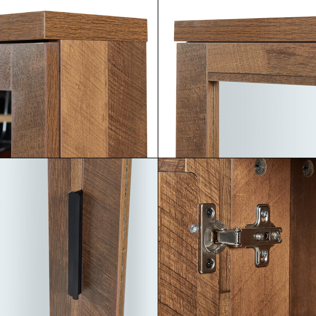 SPIEGELSCHRANK Namsskogan - Walnussfarben, Holzwerkstoff (60/50/15cm) - [en.casa]