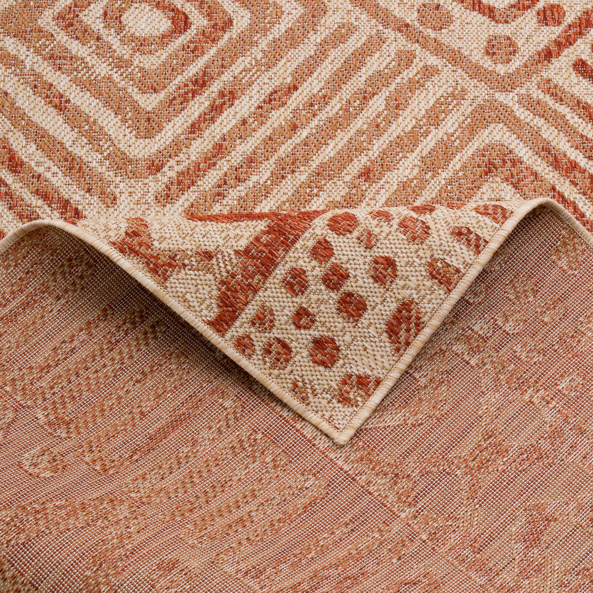 IN- UND OUTDOOR TEPPICH CARPETTO VINTAGE - Terracotta, Textil (120/170cm) - Pergamon