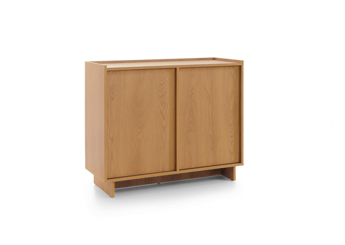 KOMMODE ZENITH 98/82/39cm mit Schubladen 2 Türen Braun - Braun, Holzwerkstoff (98/82/39cm) - MASSENO