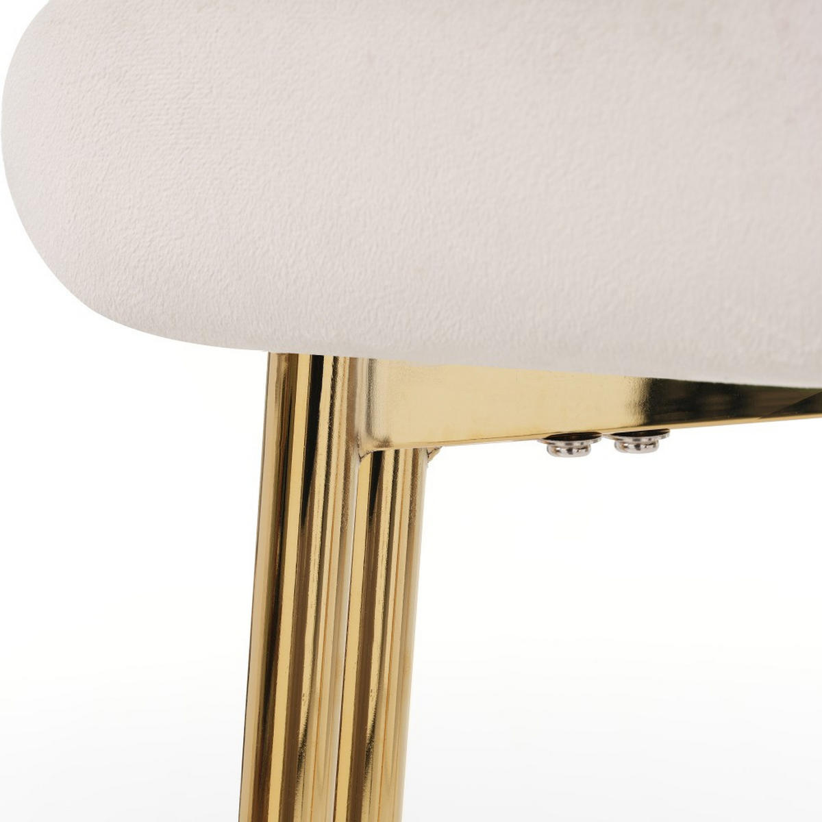 STUHL SET 6 Stück in Beige Samt - Beige, Textil (58/85/47cm) - KOMHTOM