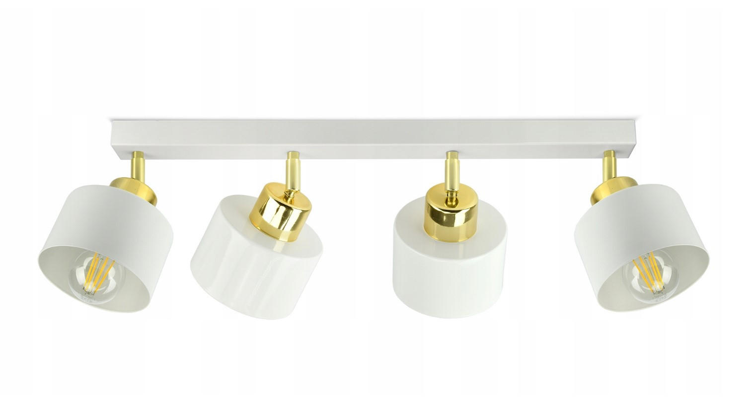 DECKENLEUCHTE Rollen - Goldfarben/Weiß, Metall (12/75/25cm) - kiki design