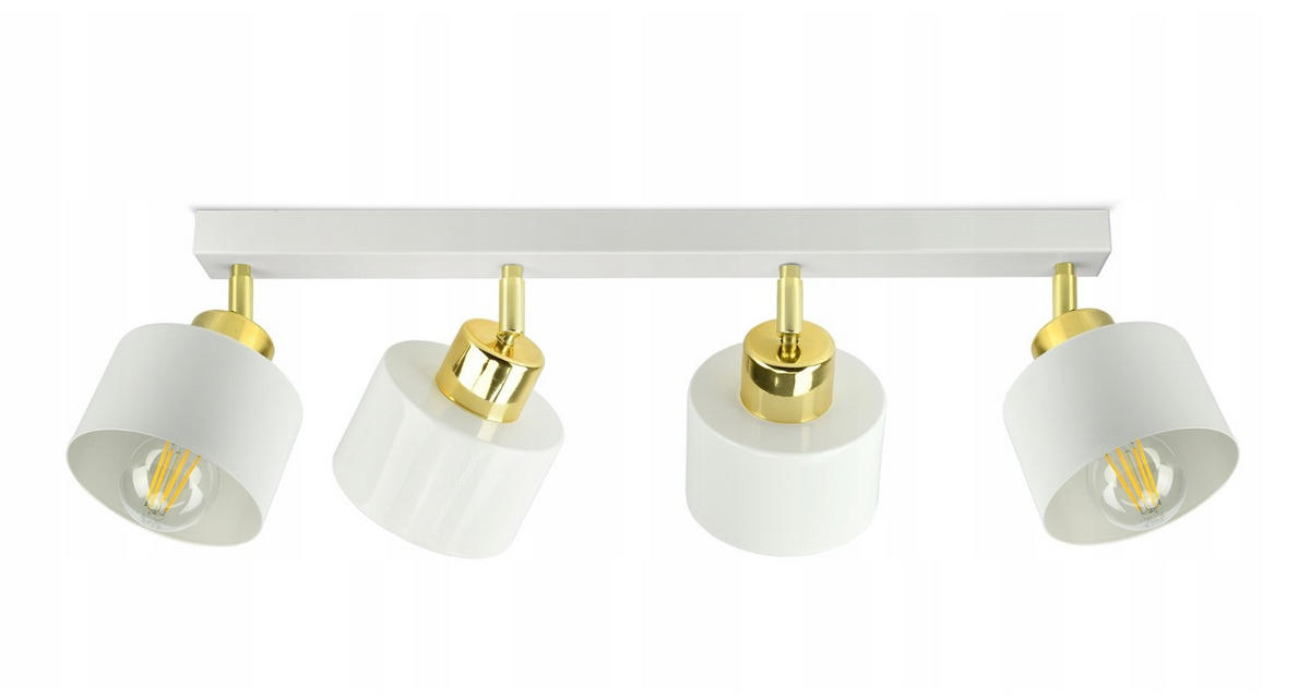 DECKENLEUCHTE Rollen - Goldfarben/Weiß, Metall (12/75/25cm) - kiki design