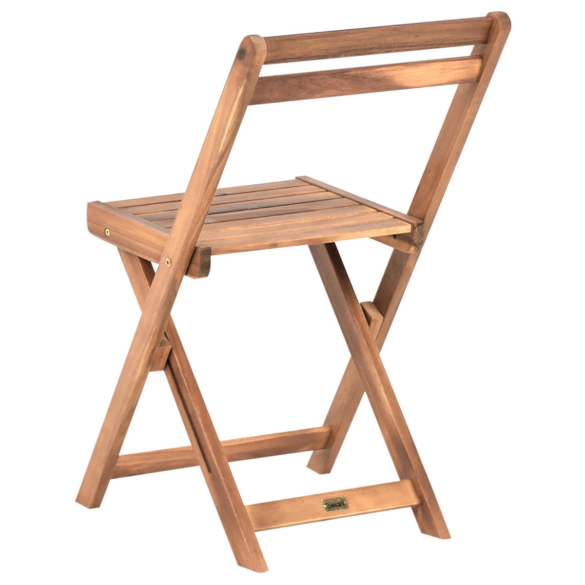 BISTRO-SET klappbar Akazienholz Braun Sacile - Braun, Holz - Beliani