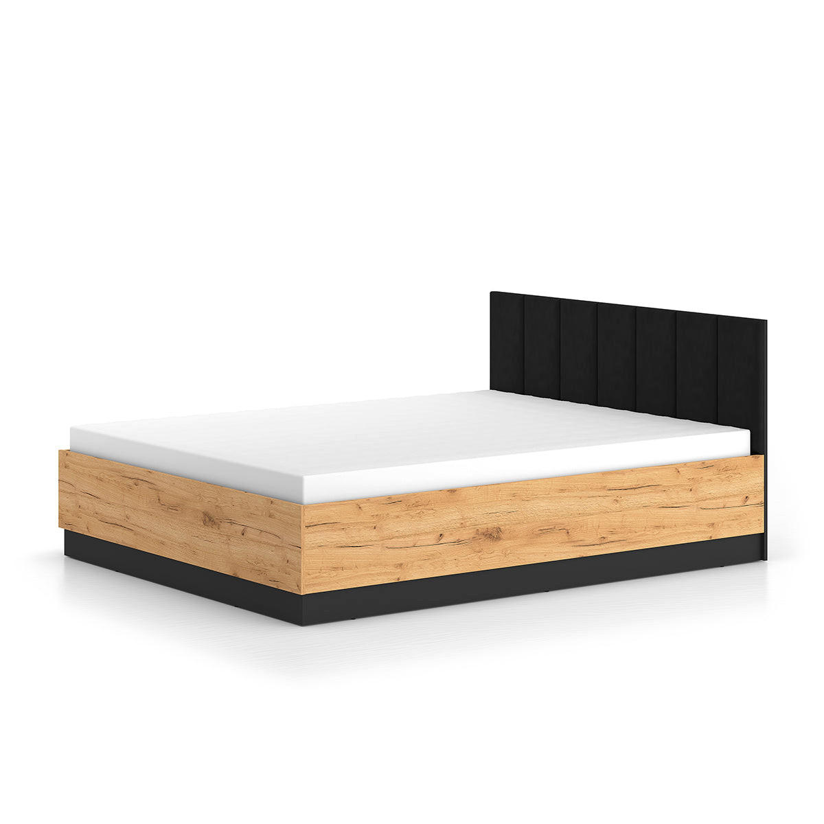 BOXSPRING POSTELJA 160/200 Solal Les - rjava, leseni material (160/200cm) - Petits-meubles