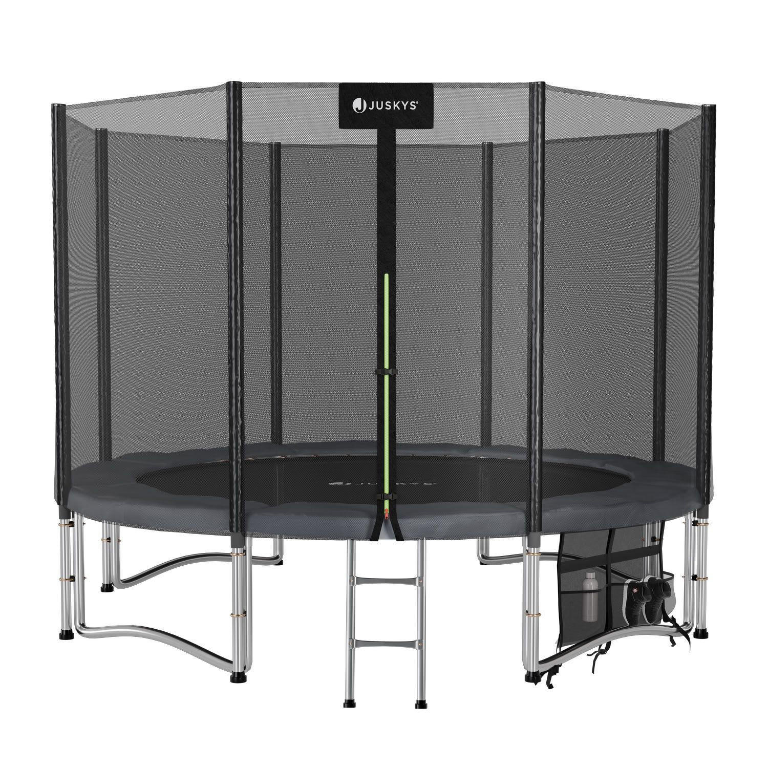 TRAMPOLIN JumpMaster L 305cm schwarz - Schwarz, Metall (305/305cm) - Juskys