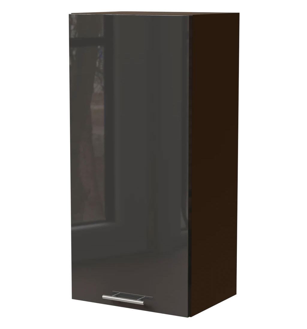 Feldmann-Wohnen Küchenhängeschrank Graphit, Dunkelgrau 45x96x32.5 cm