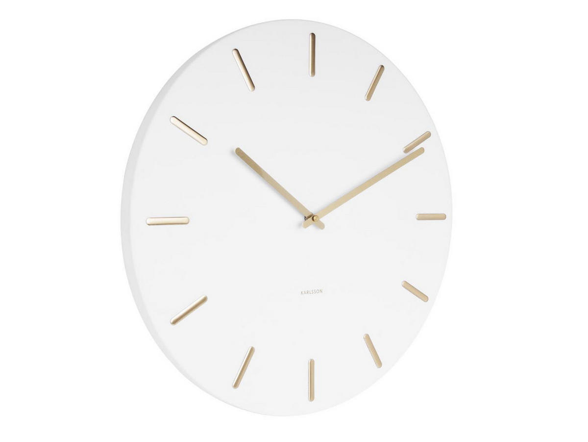 WANDUHR Weiß 45/45 cm - Weiß, Metall (45/45/4cm) - ONZENO