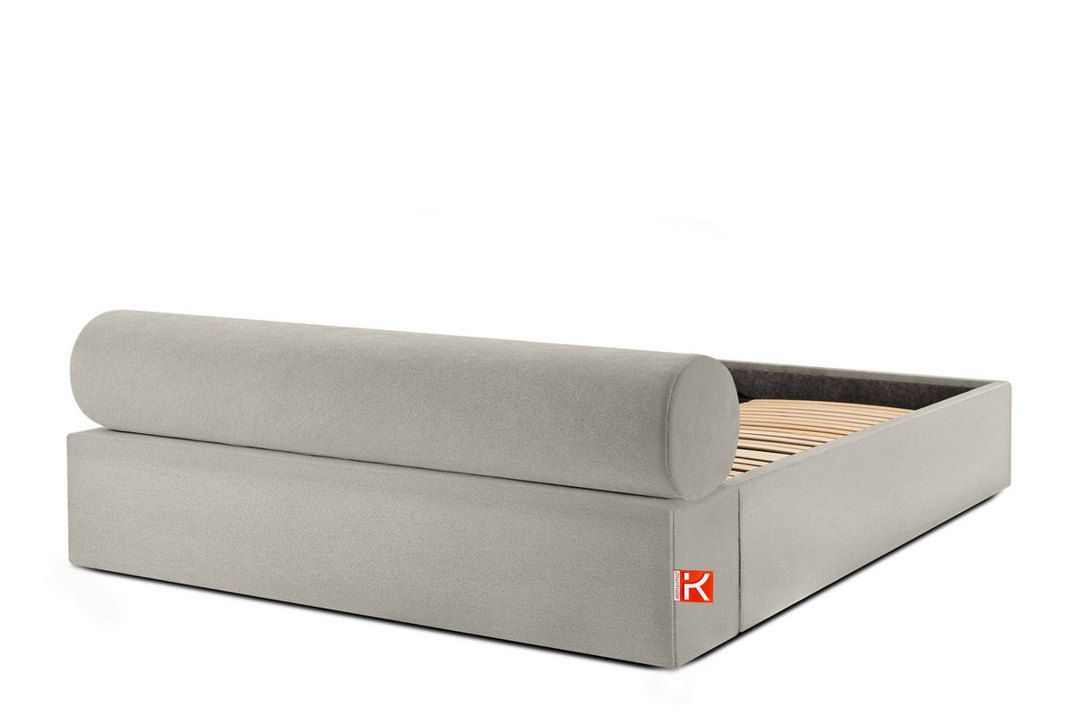 POLSTERBETT LUNEO - Creme/Schwarz, Holz/Holzwerkstoff (182/204cm) - KONSIMO®