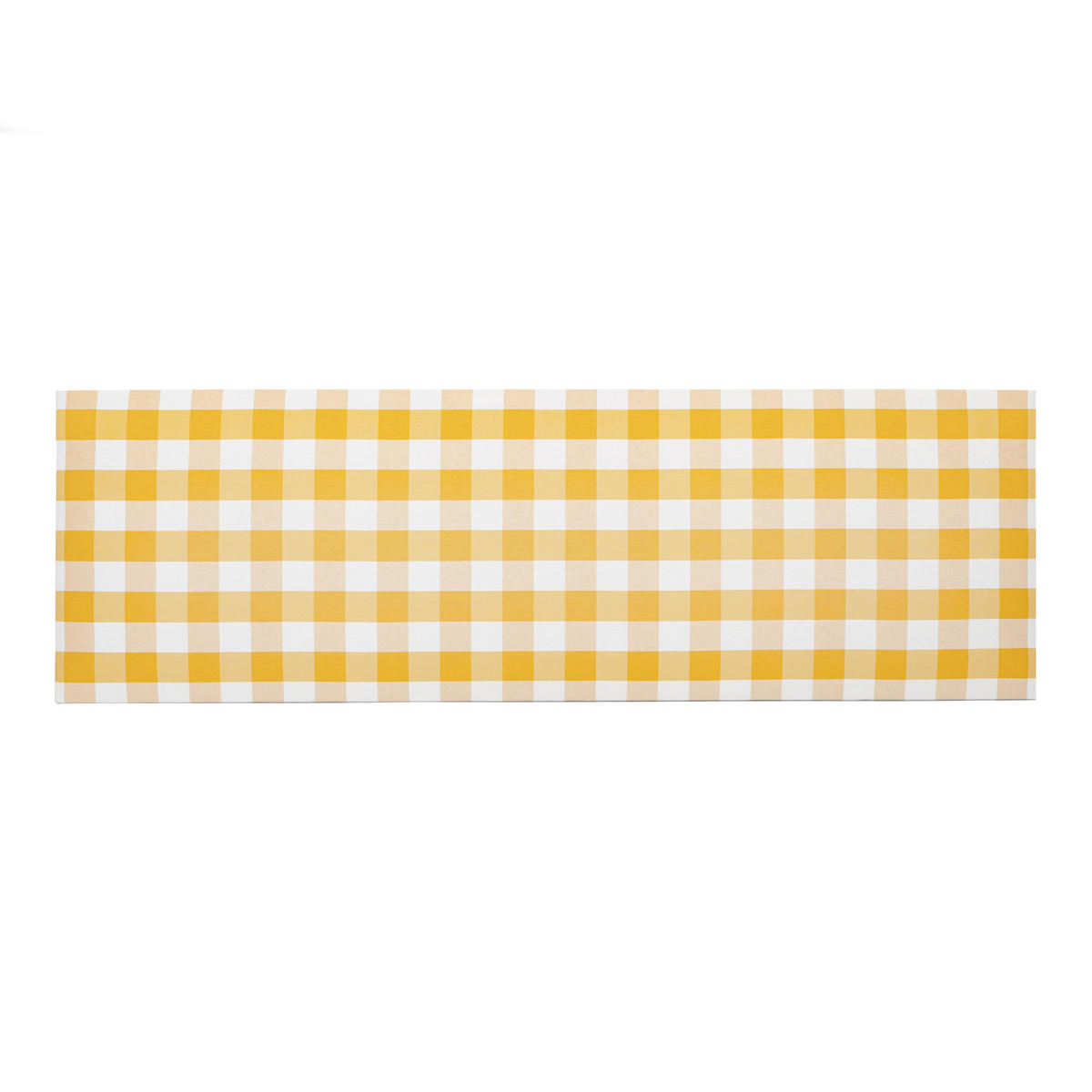KOPFTEIL Gepolstertes Vichy-Stoff Gelb 165/52/3 cm LAREDO - Gelb, Textil (165/52/3cm) - RNT By Really Nice Things