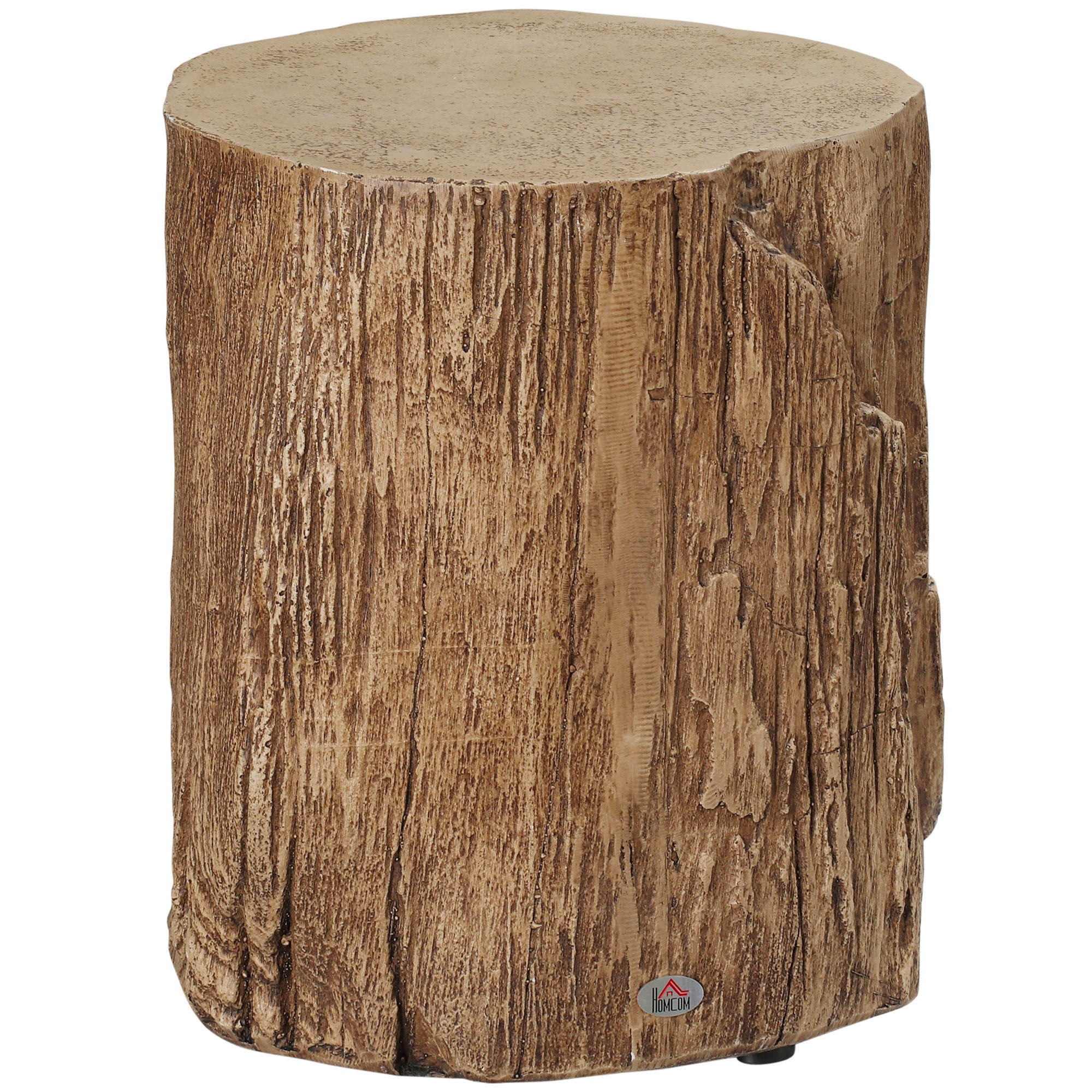 BEISTELLTISCH, Erzpulver, Naturholz - Naturfarben, Metall (37/37/43cm) - HOMCOM