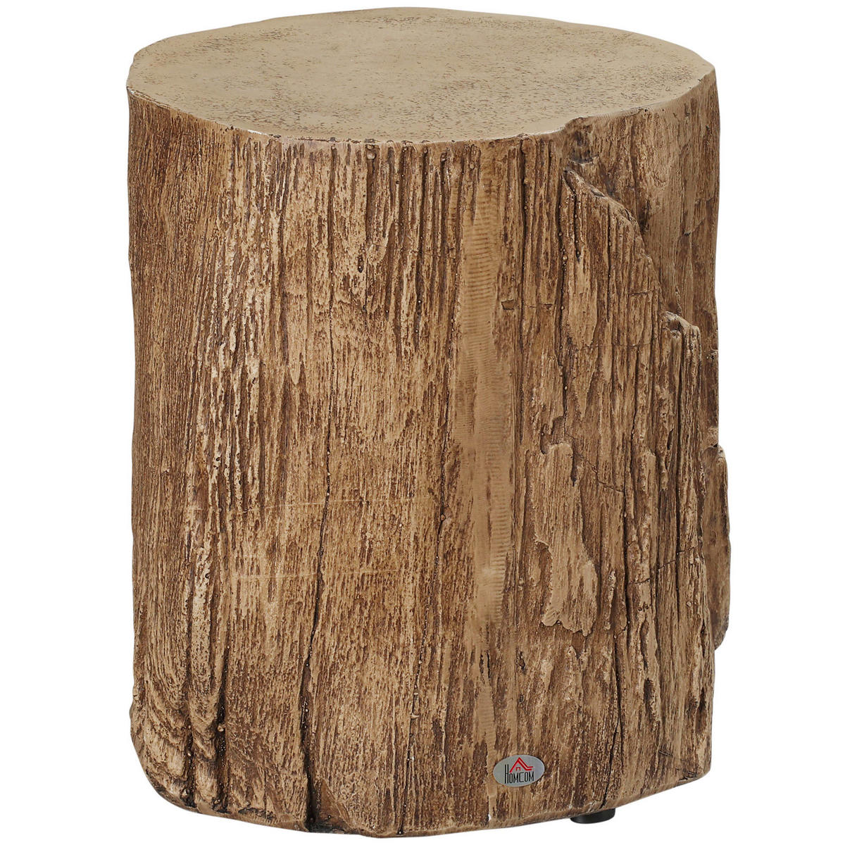 BEISTELLTISCH, Erzpulver, Naturholz - Naturfarben, Metall (37/37/43cm) - HOMCOM
